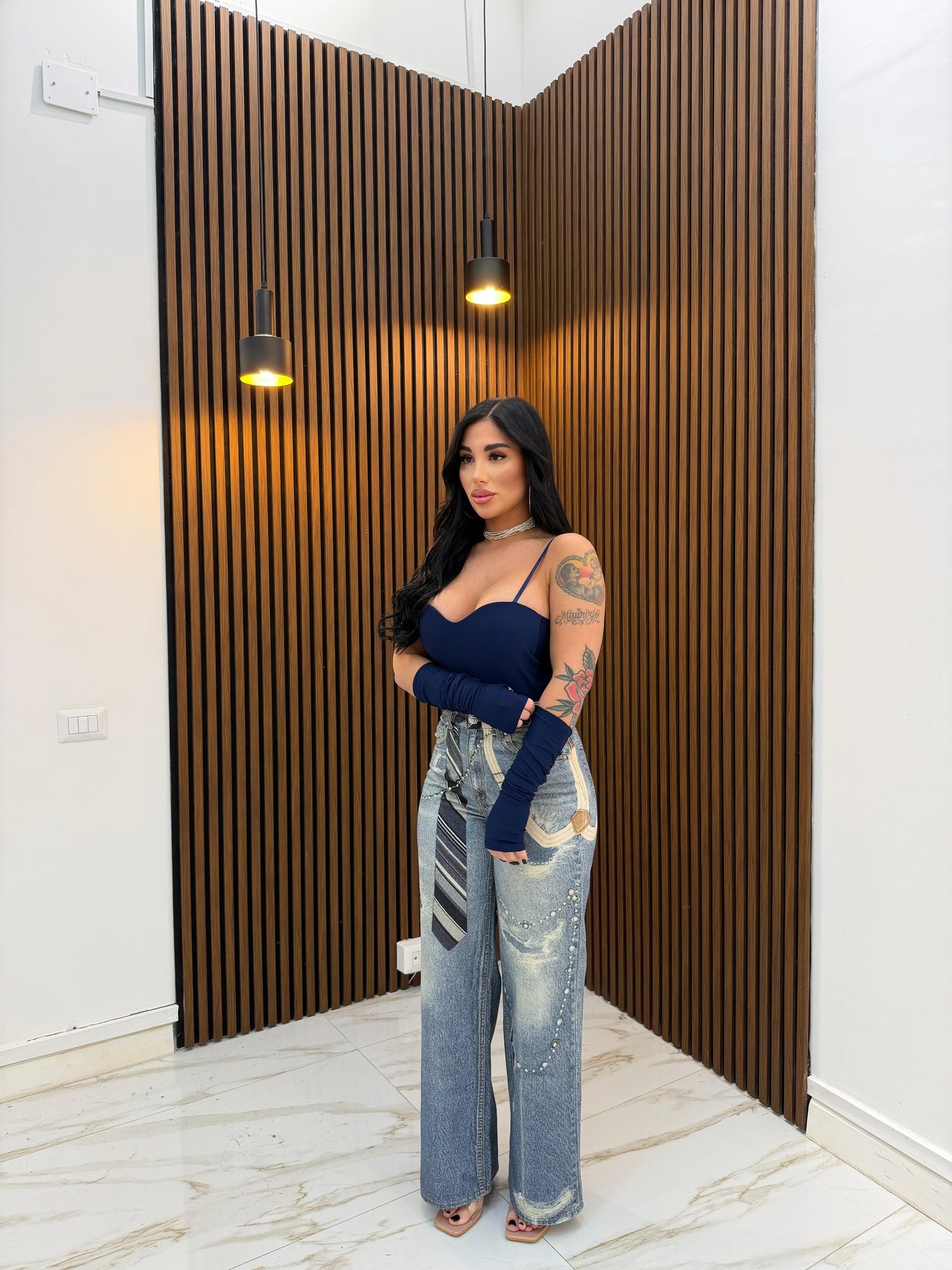 JEANS CRAVATTA