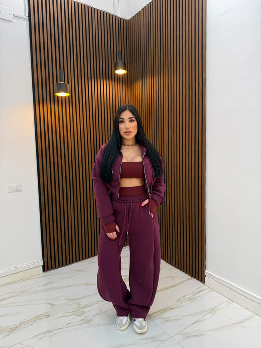 CORDINATO 3 PEZZI BORDEAUX