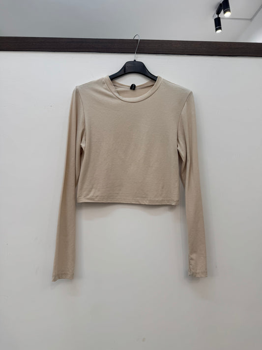 MAGLIA CROP BEIGE