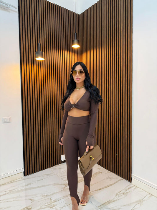 CORDINATO KETTY MARRONE