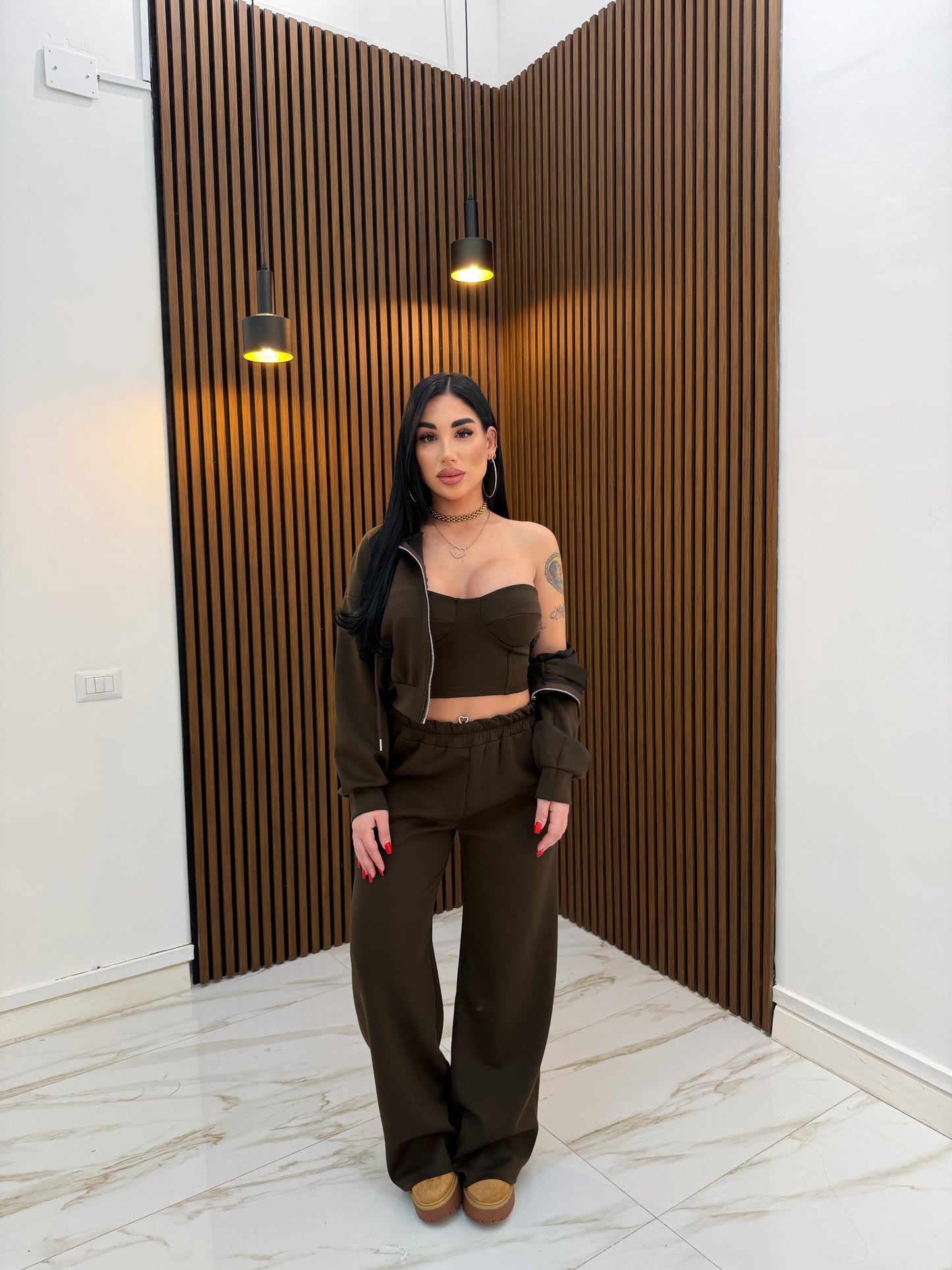 CORDINATO CLARISSA MARRONE