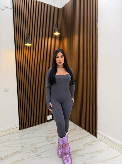 JUMPSUIT A COSTINE GRIGIO