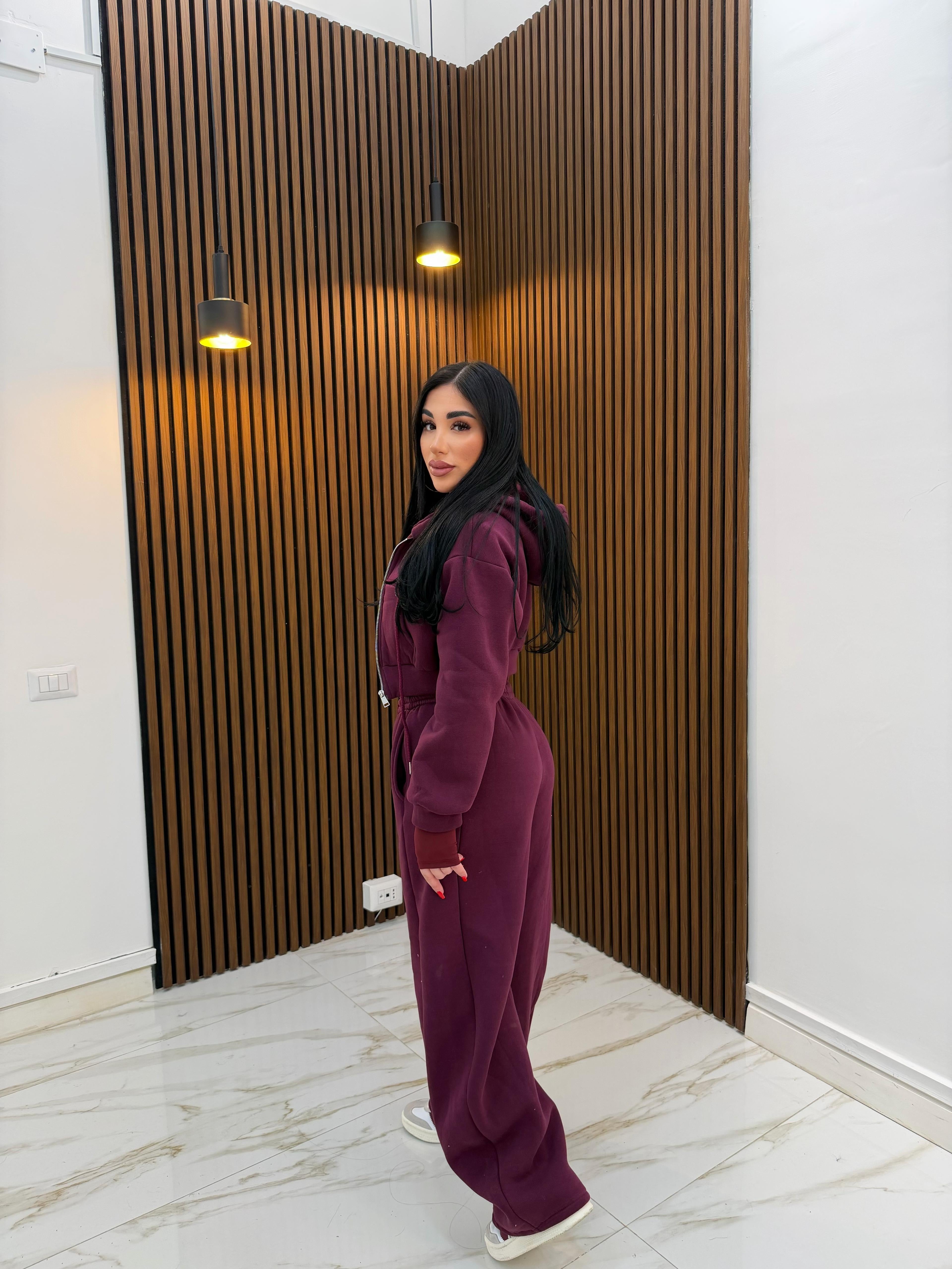 CORDINATO 3 PEZZI BORDEAUX