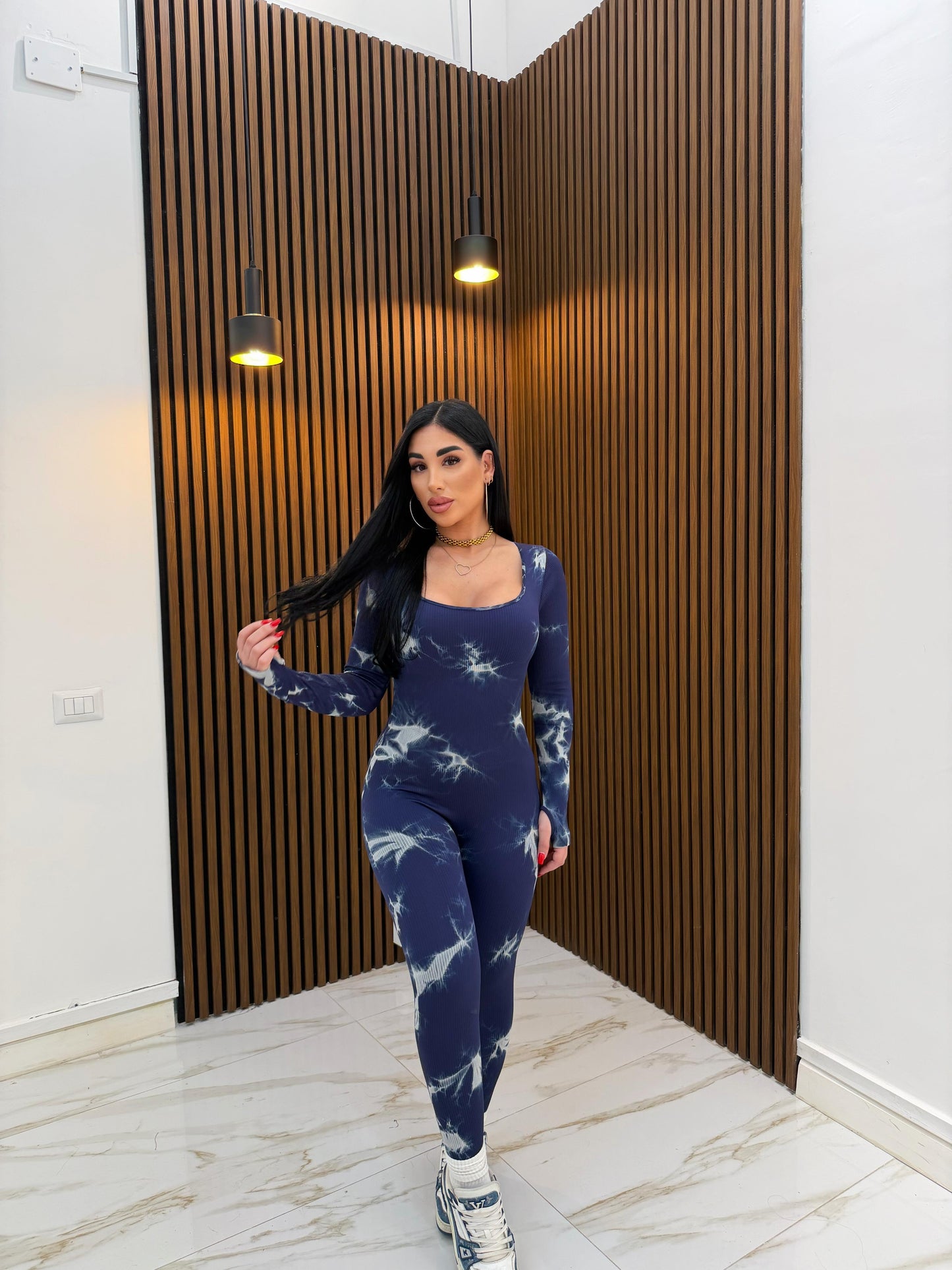 JUMPSUIT SFUMATURE BLU