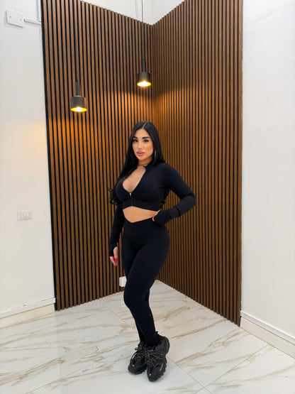 CORDINATO FITNESS NERO