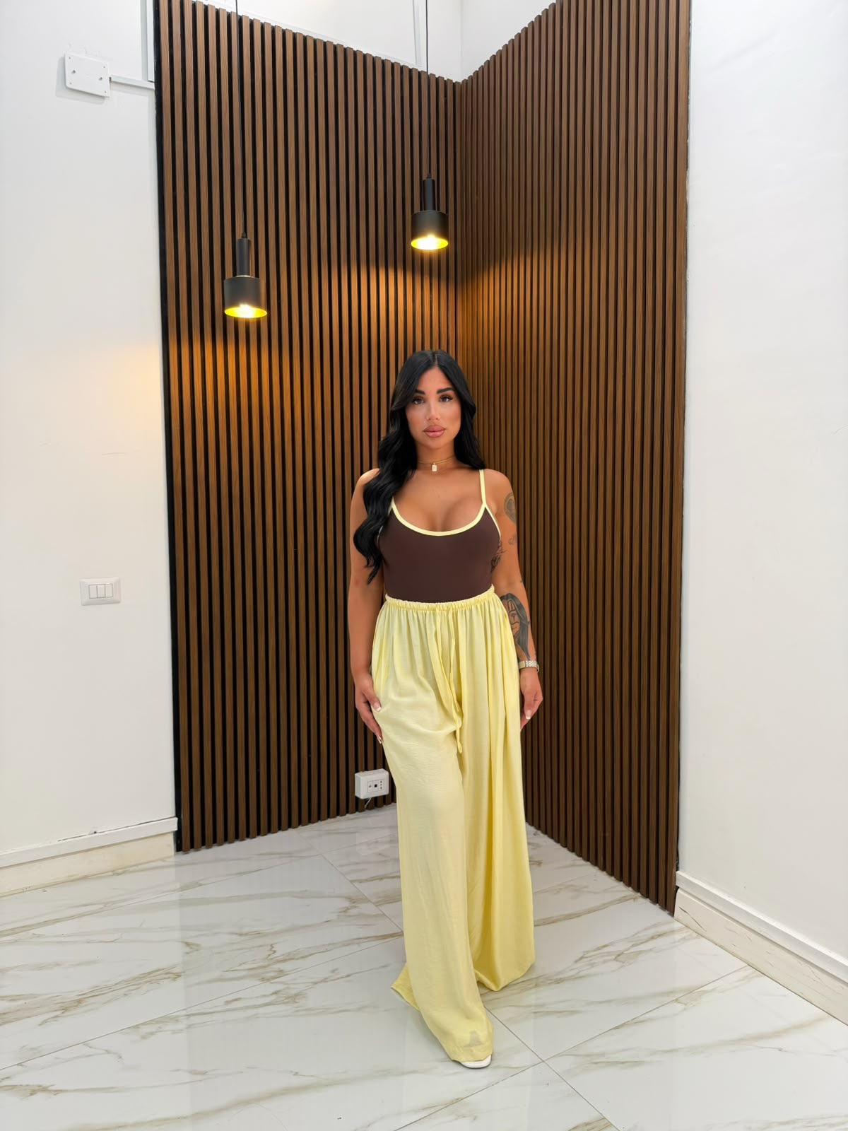 PANTALONE MORBIDOSO GIALLO