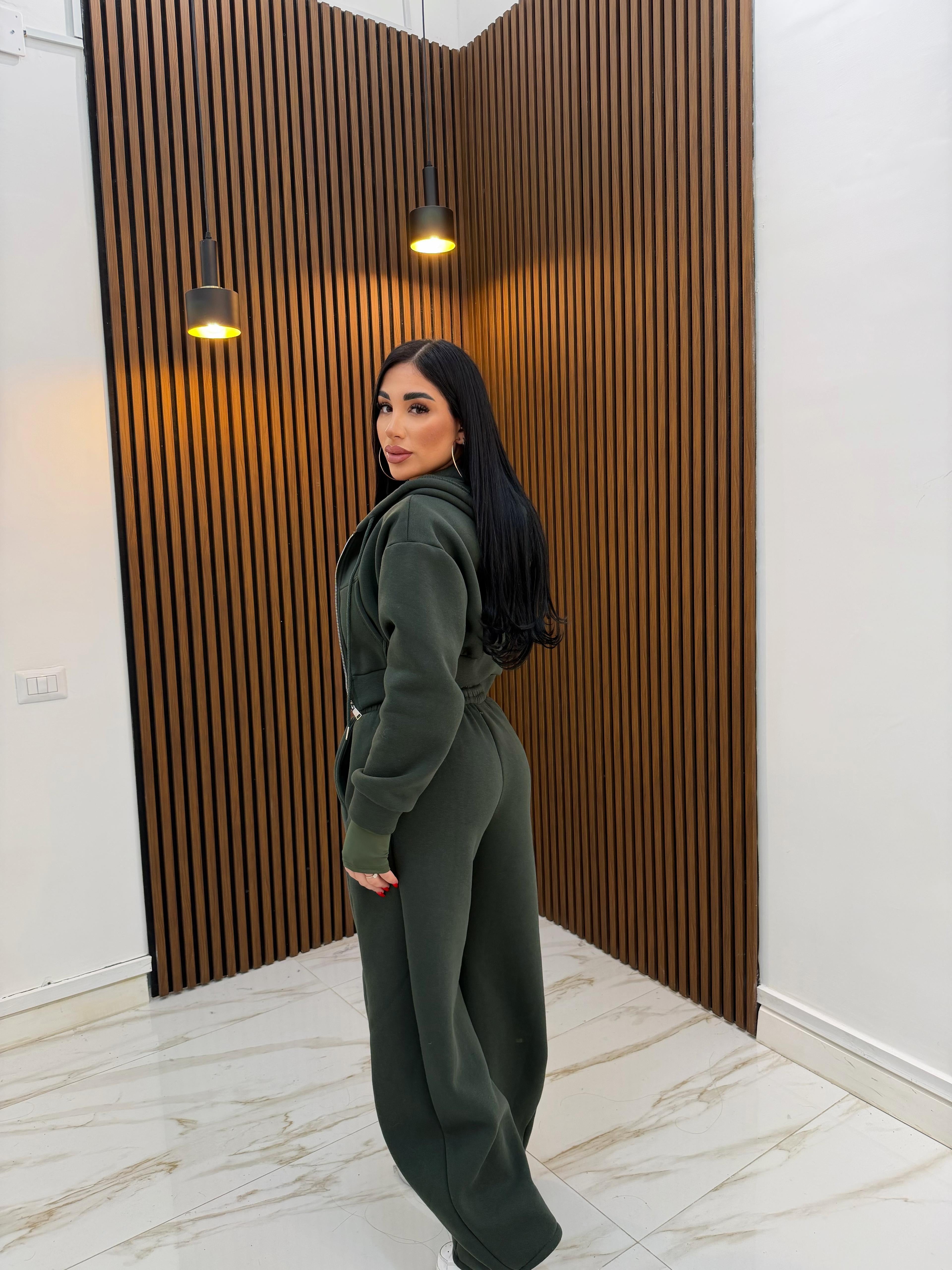 CORDINATO 3 PEZZI VERDE MILITARE