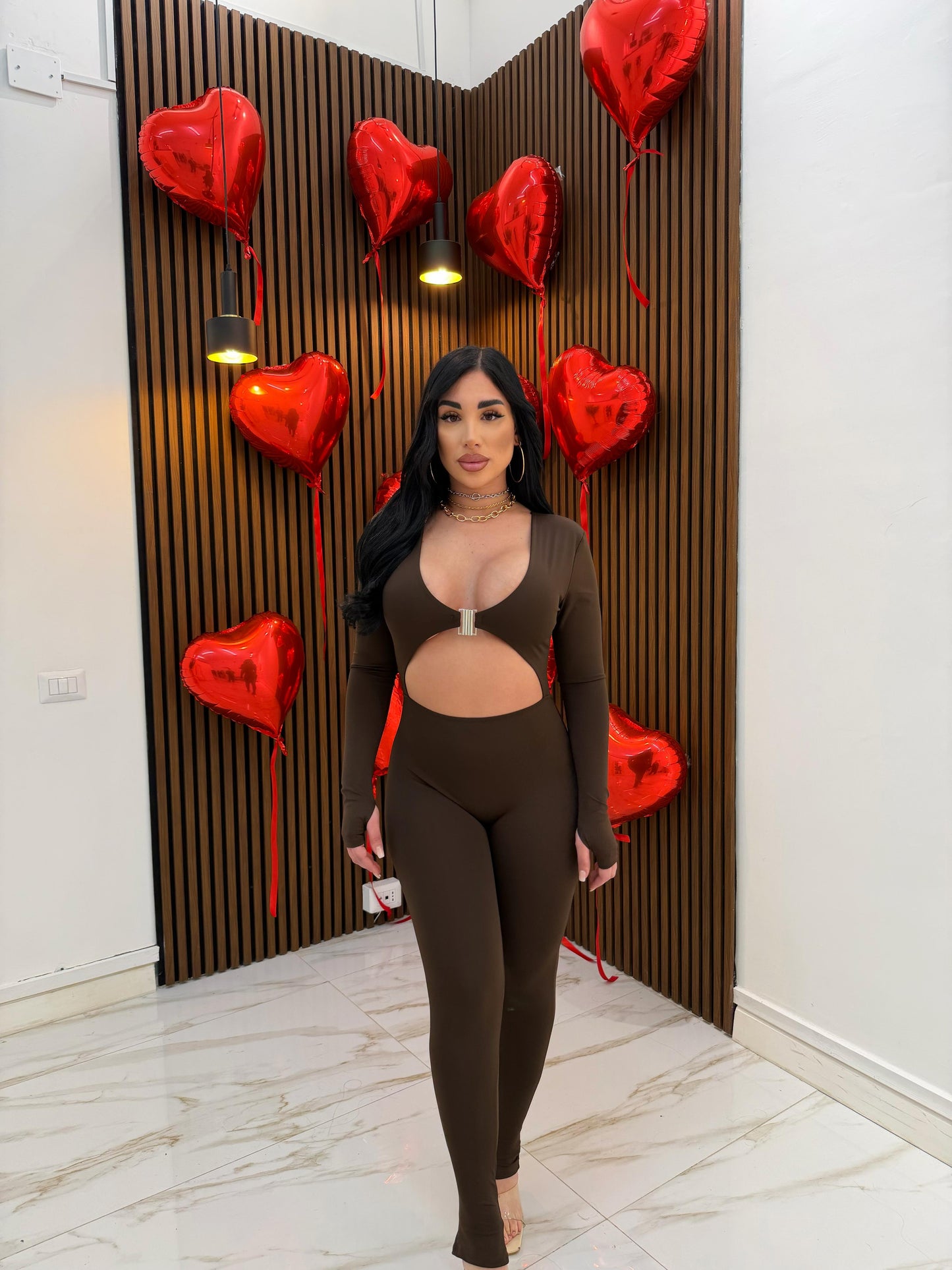 JUMPSUIT LILLY MARRONE