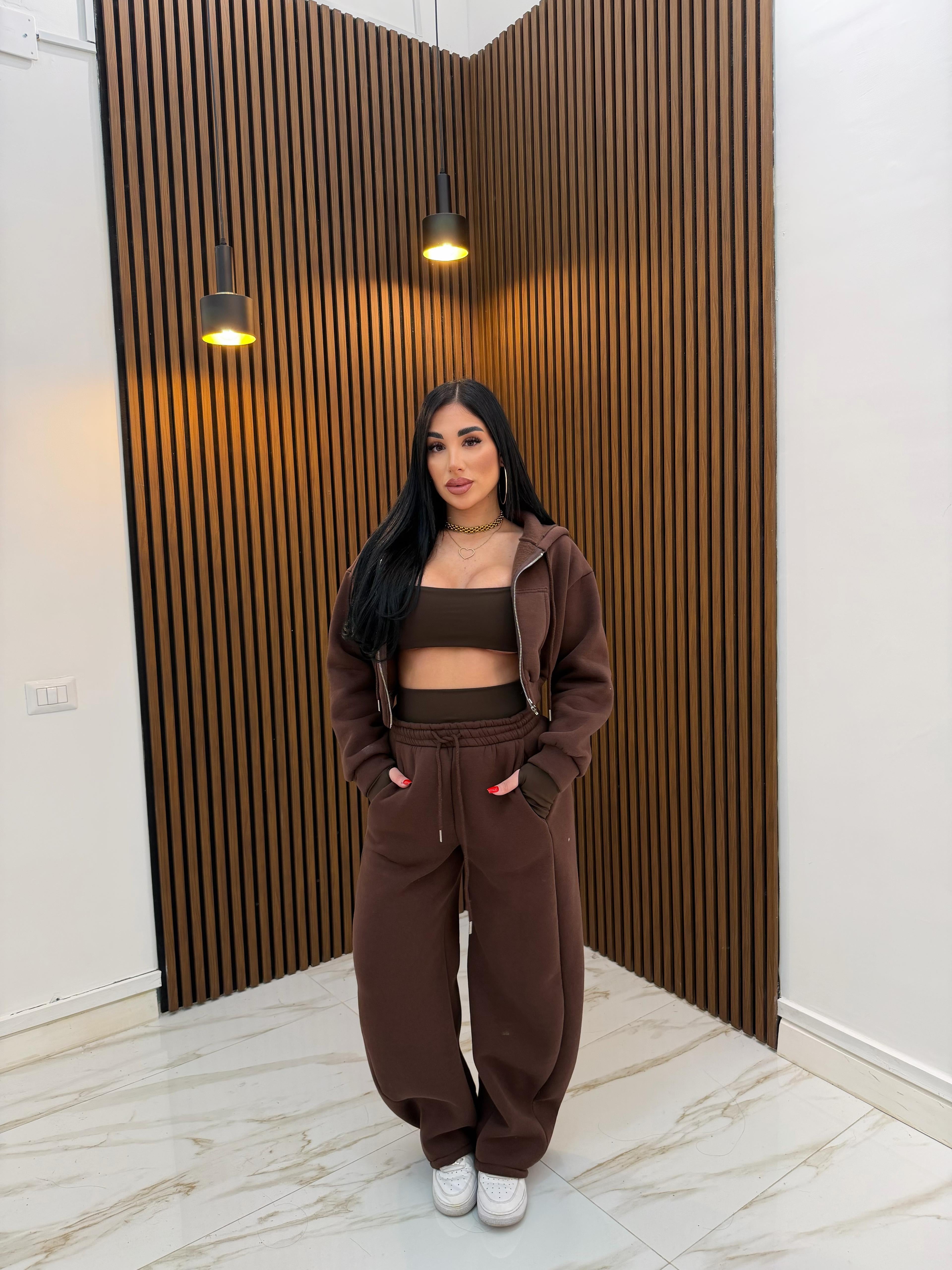 CORDINATO 3 PEZZI MARRONE