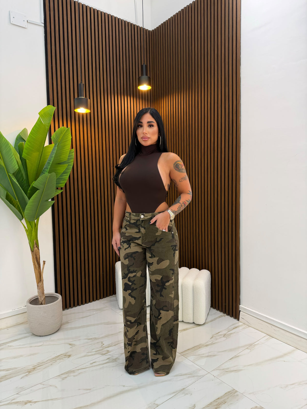 BODY SCOLLO AMERICANO MARRONE
