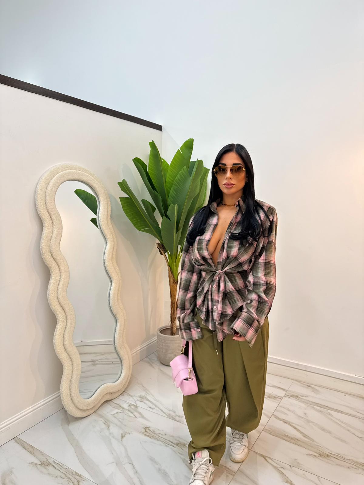 CAMICIA QUADRI CON GANCIO
