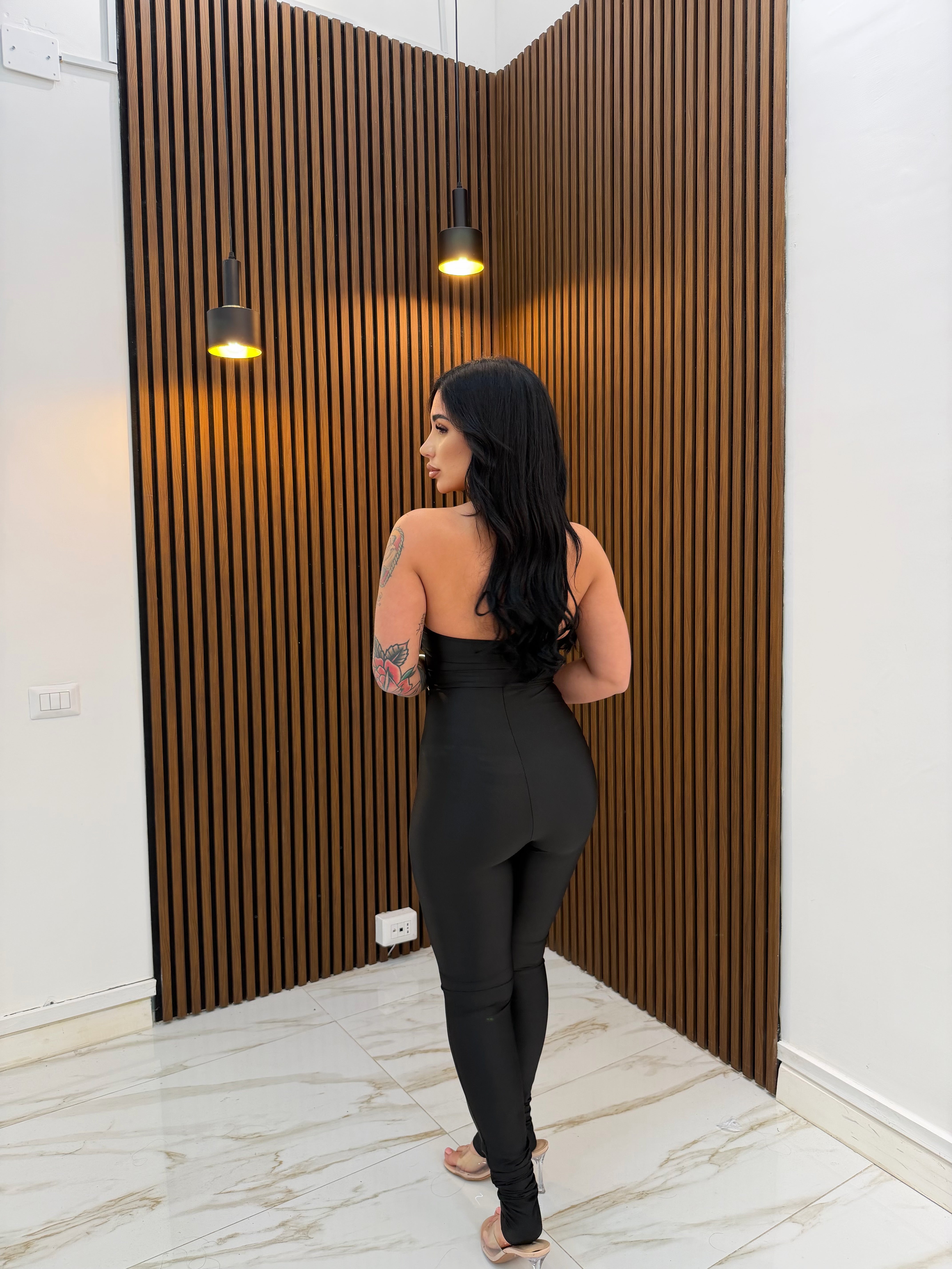 JUMPSUIT INCROCIO NERO