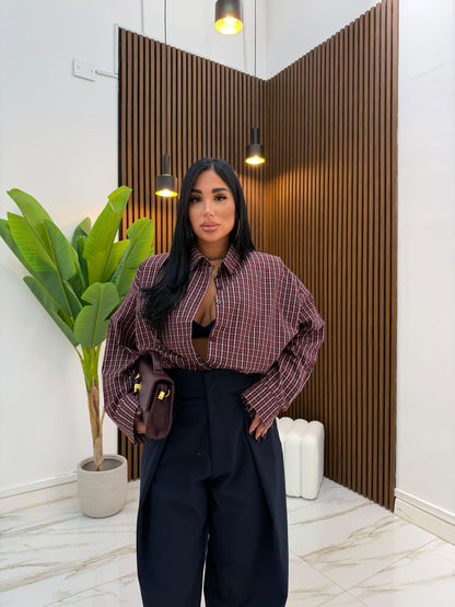 CAMICIA CHECK BORDEAUX