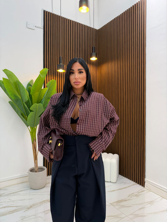 CAMICIA CHECK BORDEAUX