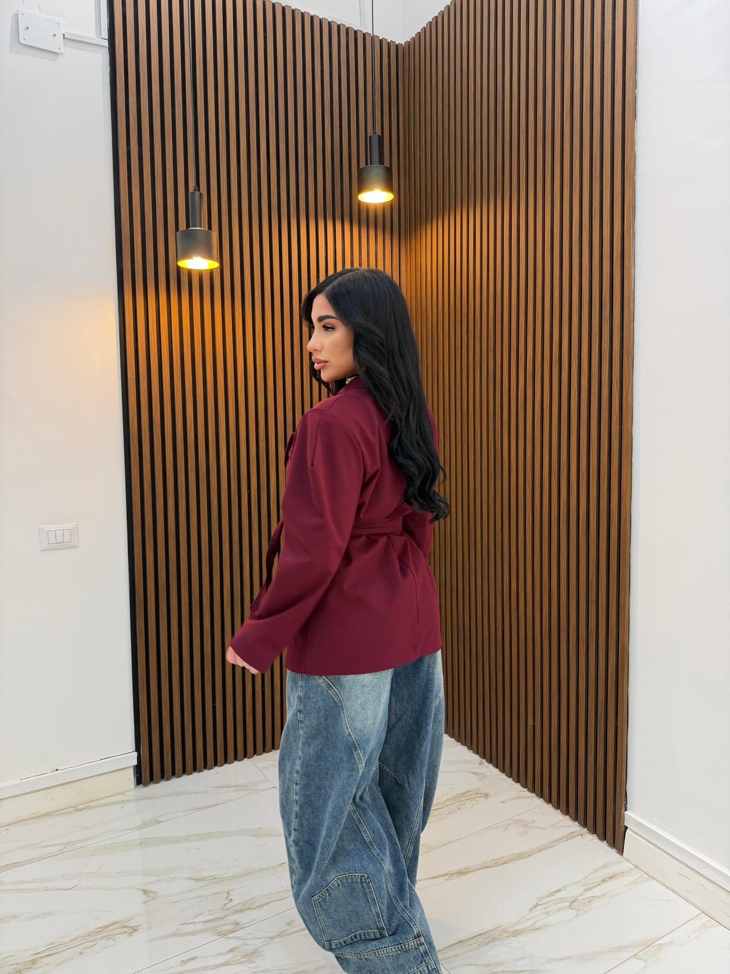 GIACCA MANICA A SBUFFO BORDEAUX