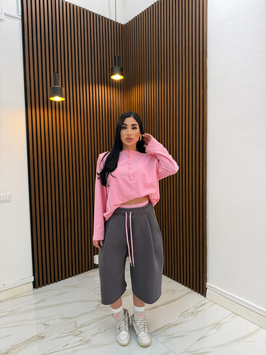 BERMUDA CON FASCIA GRIGIO