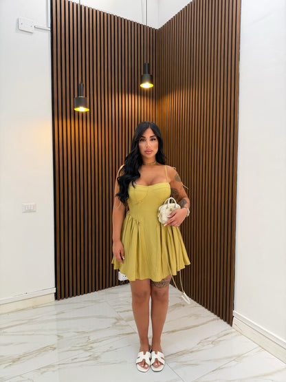 DRESS BAMBOLINA SENAPE