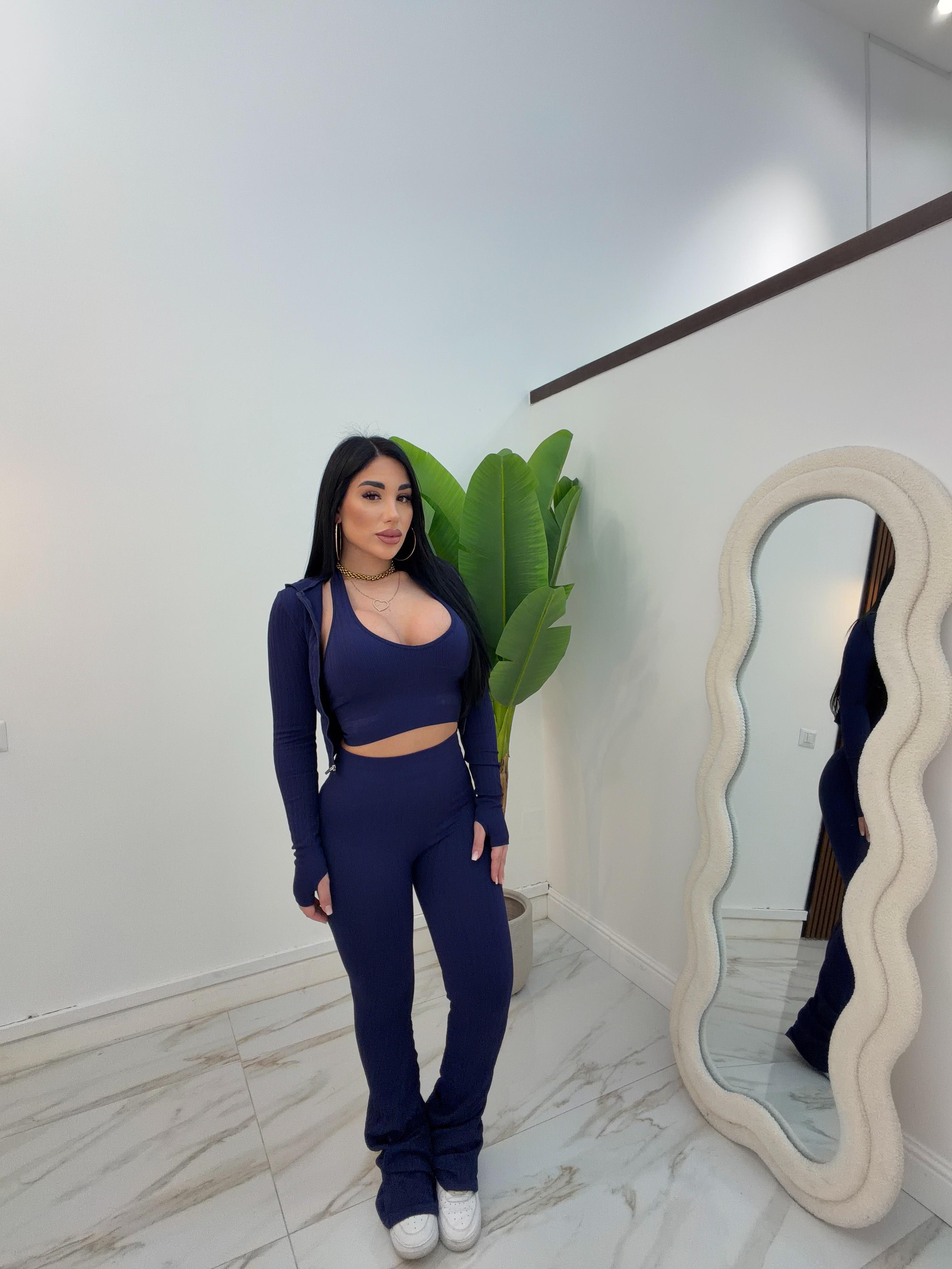 TRIS TRECCIA BLU NOTTE