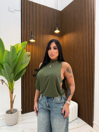 BODY MEGA SCOLLO VERDE MILITARE