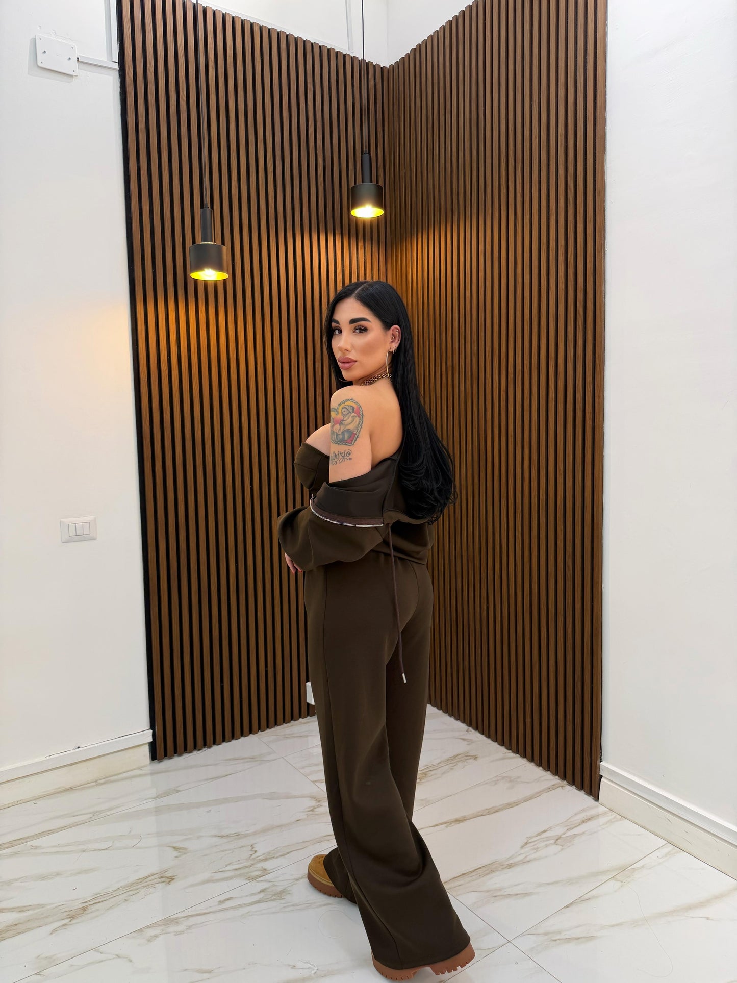 CORDINATO CLARISSA MARRONE