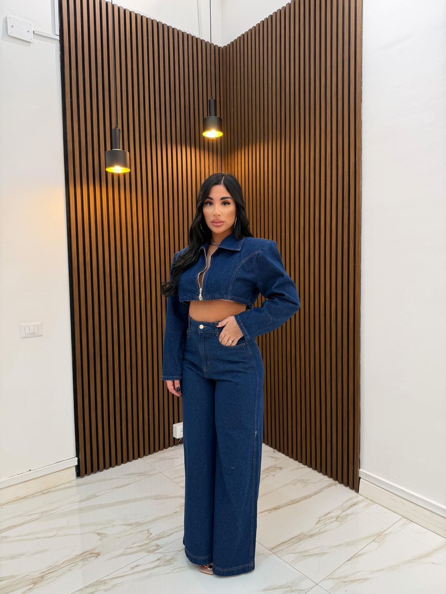 CORDINATO DENIM SCURO