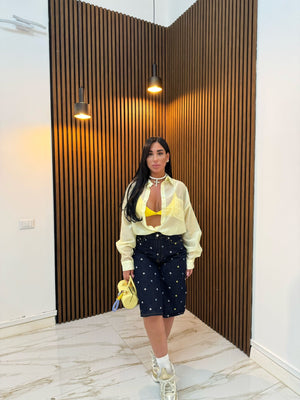 CAMICIA SEMITRASPARENTE GIALLO