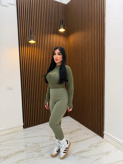 MAGLIA SEMITRASPARENTE VERDE MILITARE