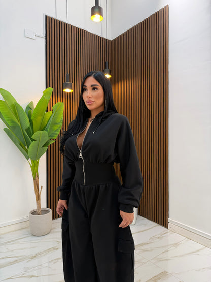 JUMPSUIT BUSTIER NERO