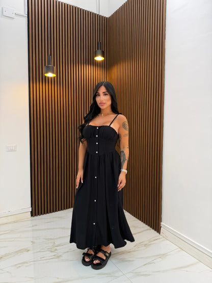LONG DRESS CONCHIGLIA NERO