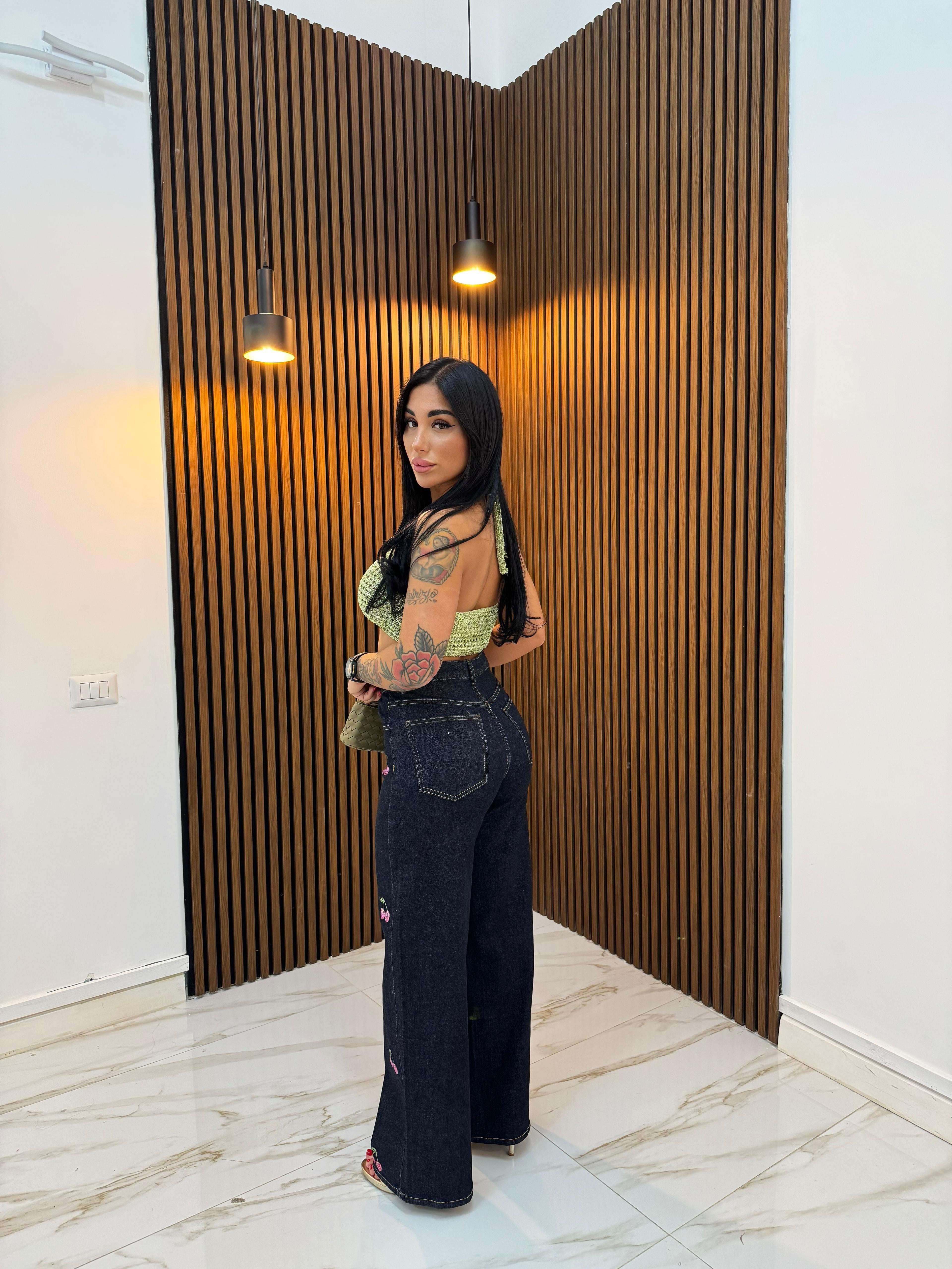 TOP IN FILO VERDE