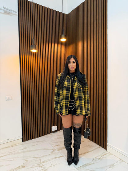 CAMICIA TARTAN GIALLO