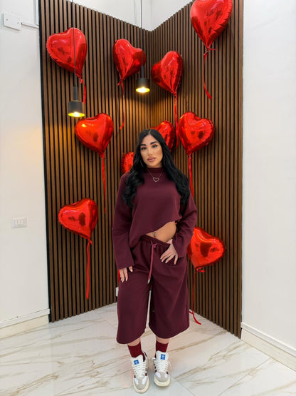 CORDINATO COMFY BORDEAUX