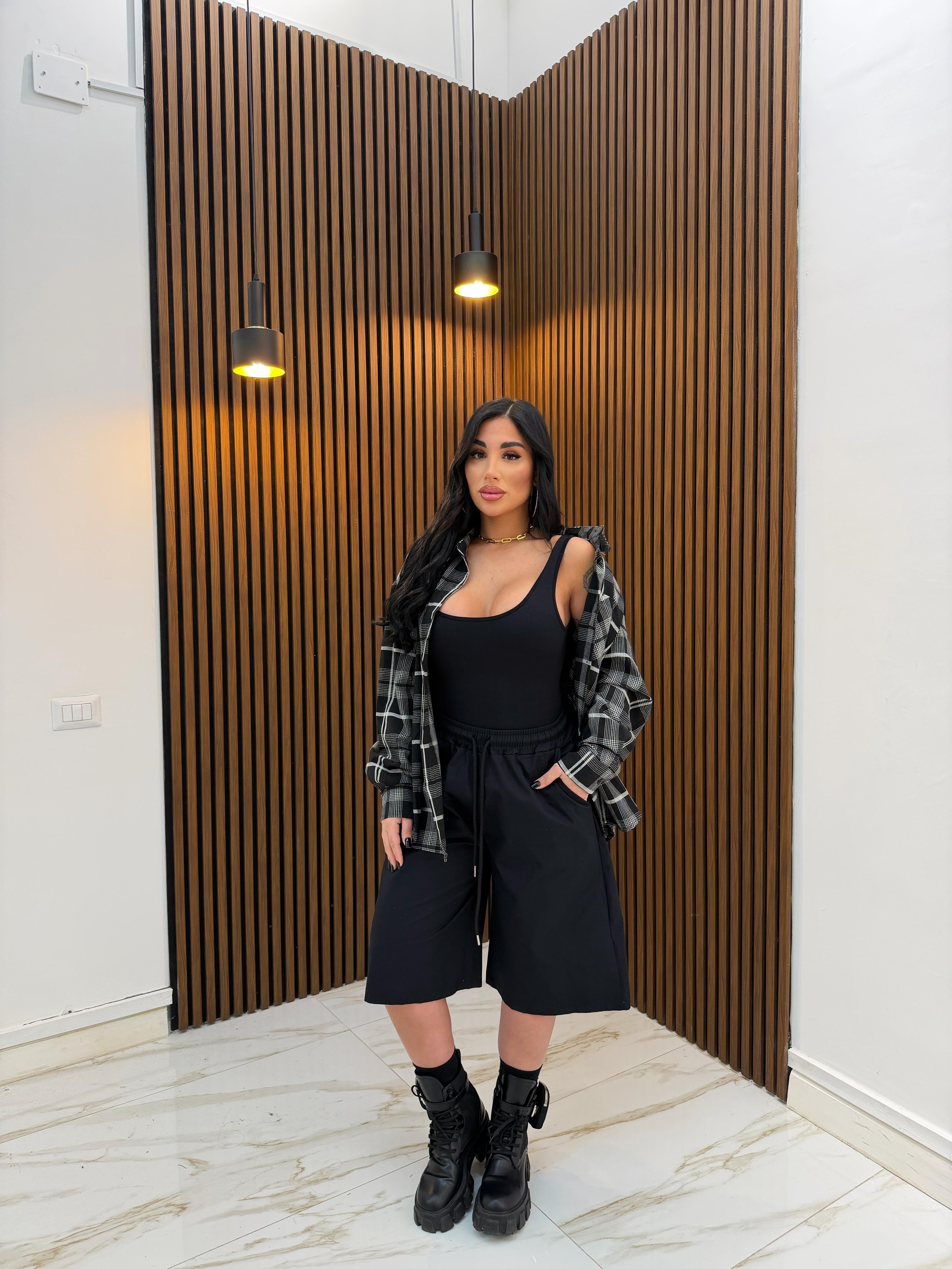 BERMUDA MINIMAL NERO