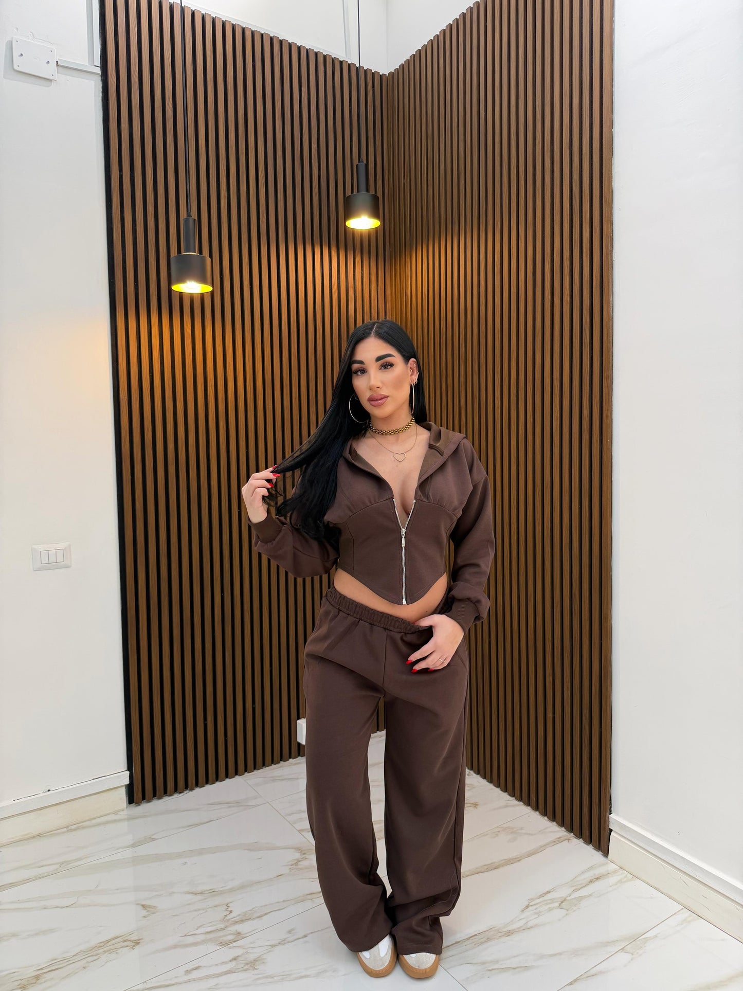 CORDINATO COCOS MARRONE