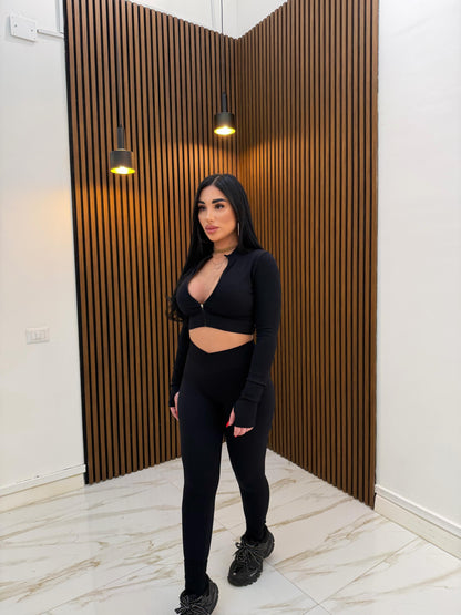 CORDINATO FITNESS NERO