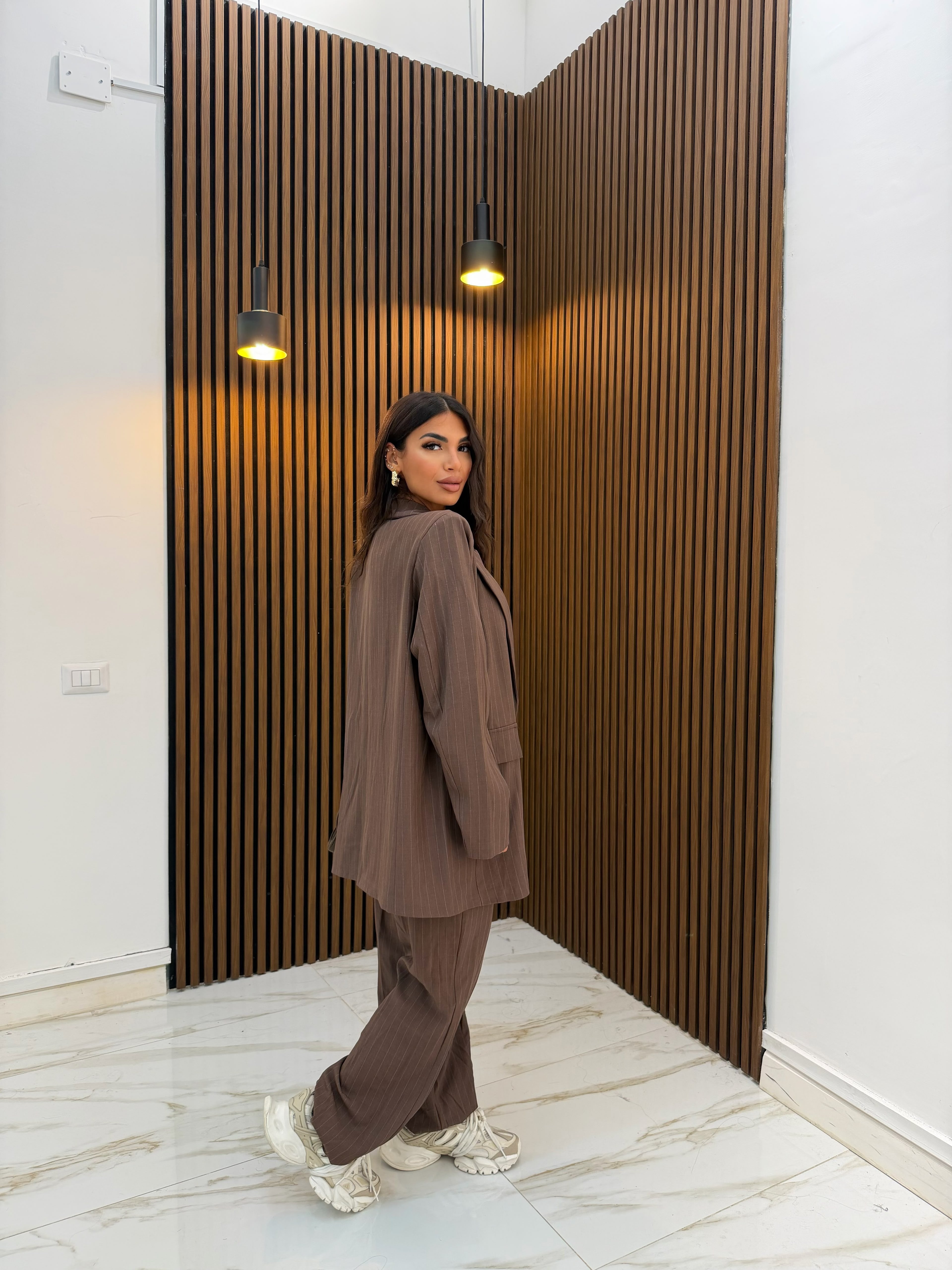 TAILLEUR GESSATO MARRONE