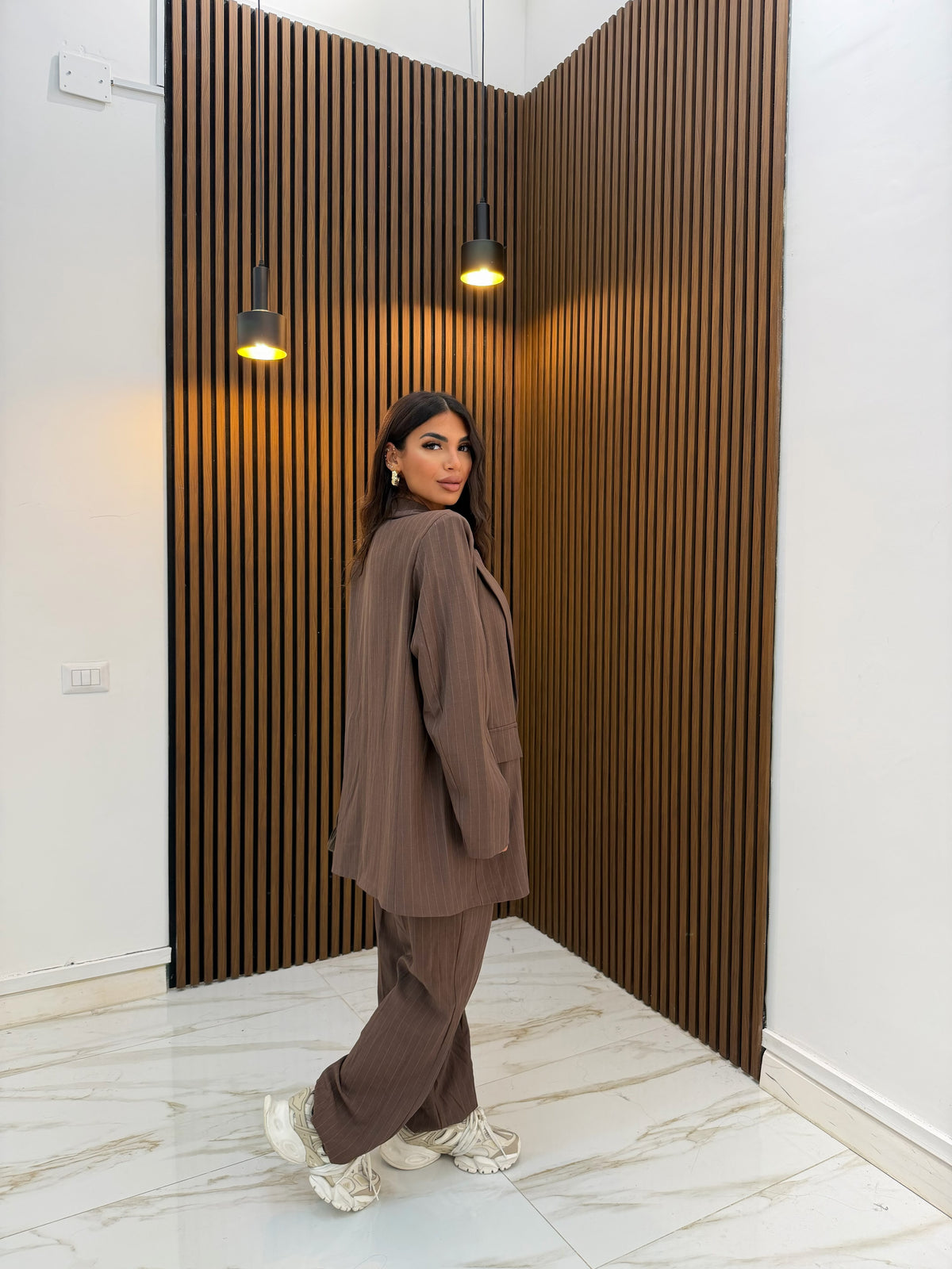 TAILLEUR GESSATO MARRONE