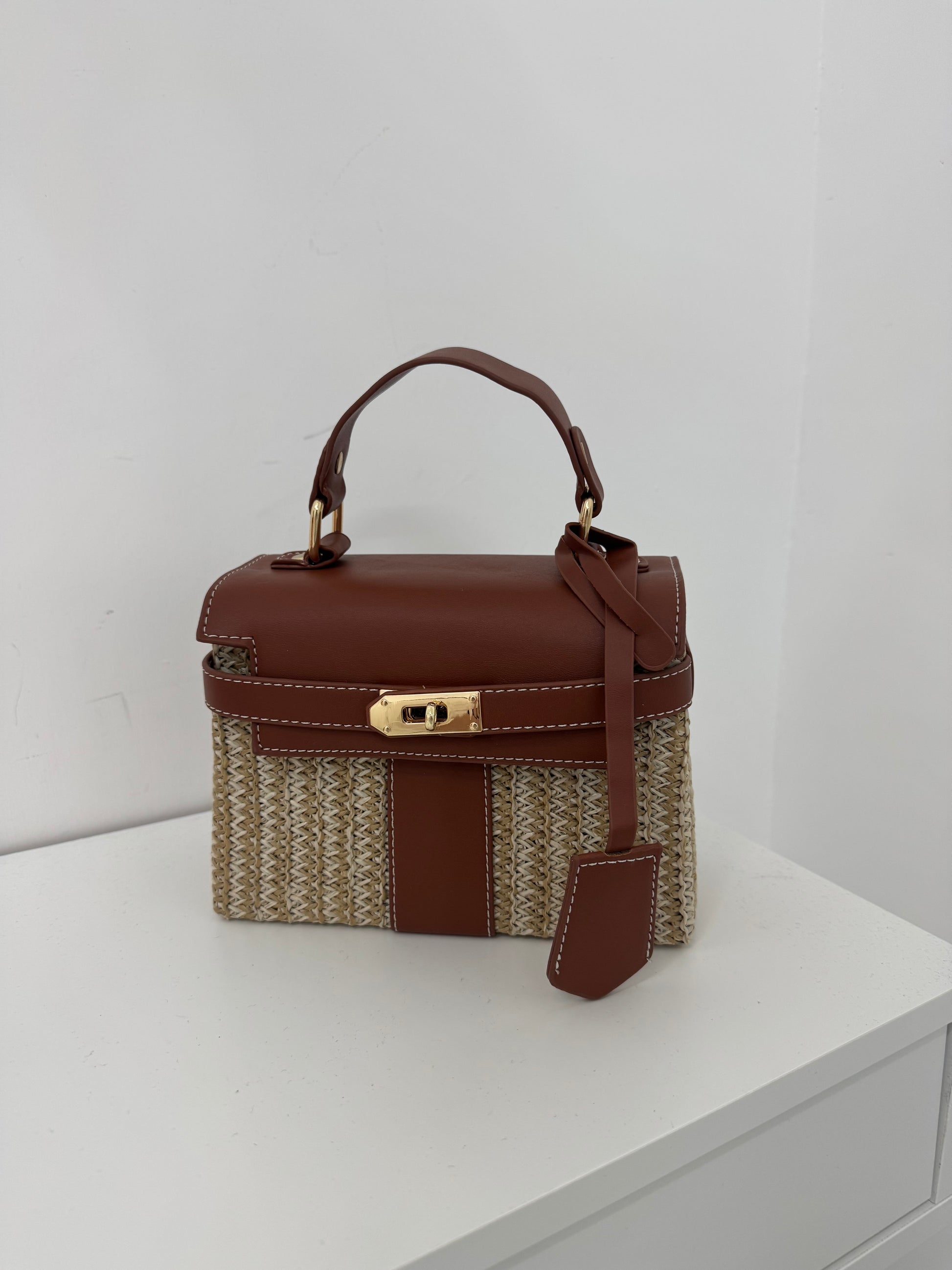 BAGS HERMES IN PAGLIA MARRONE