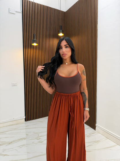 PANTALONE MORBIDOSO RUGGINE