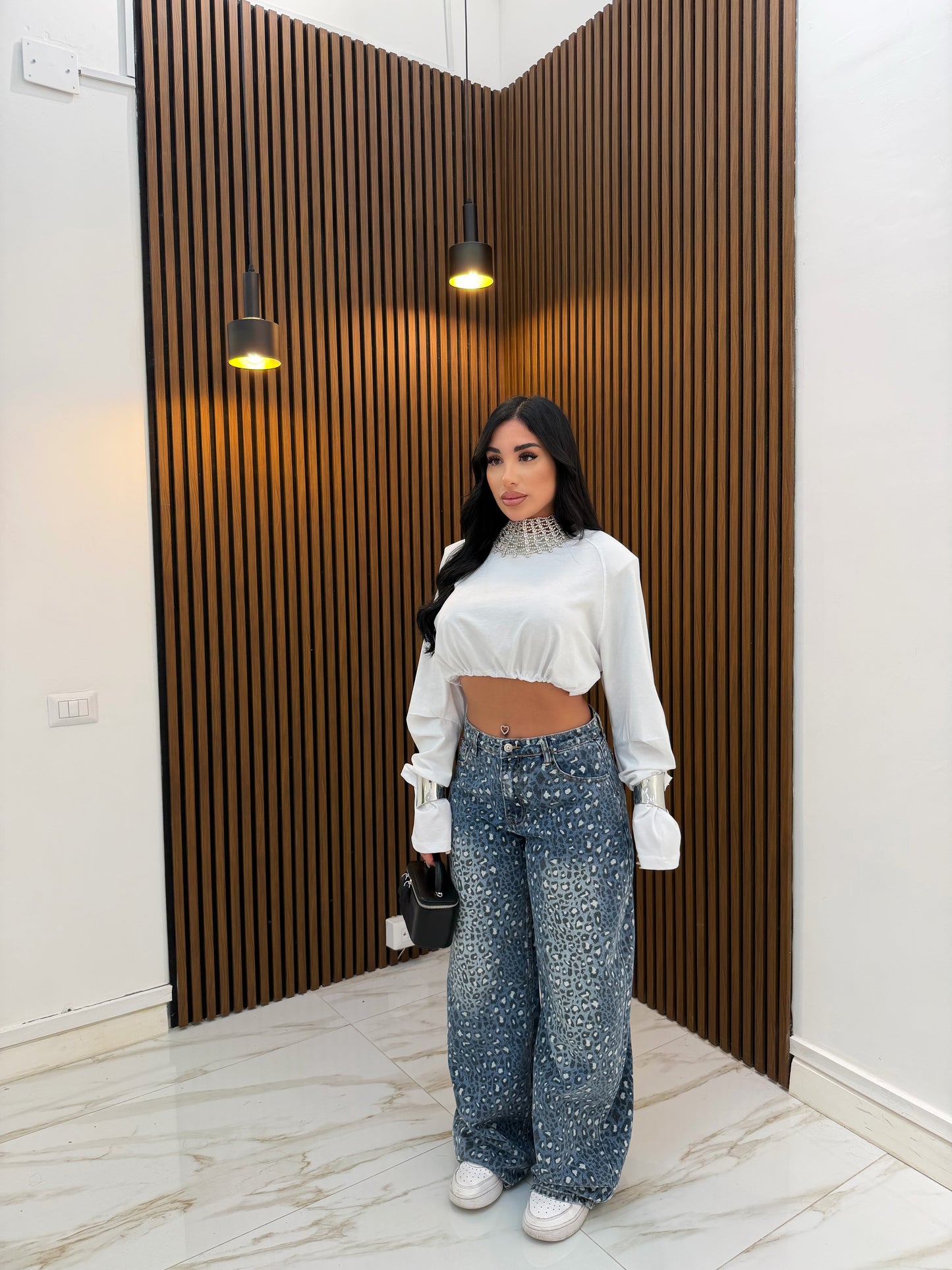 JEANS MACULATO WHITE