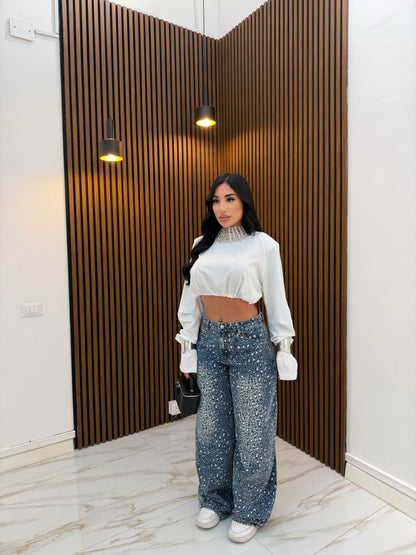 JEANS MACULATO WHITE