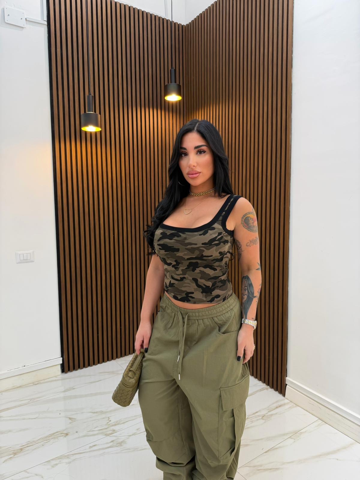 CARGO FATY VERDE MILITARE