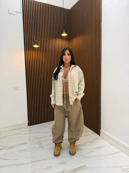 SET TOP E CAMICIA BEIGE