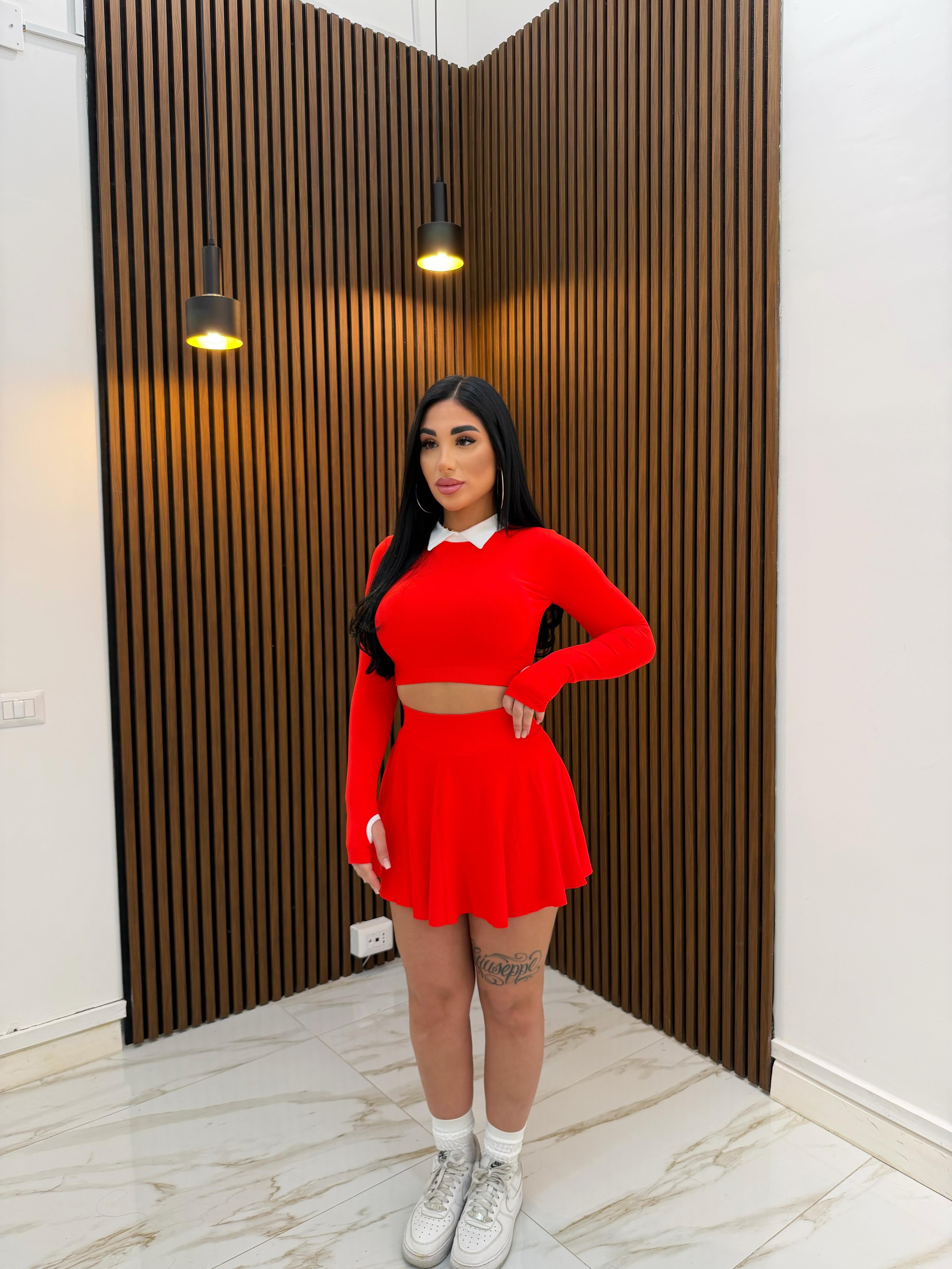 CORDINATO TENNIS ROSSO