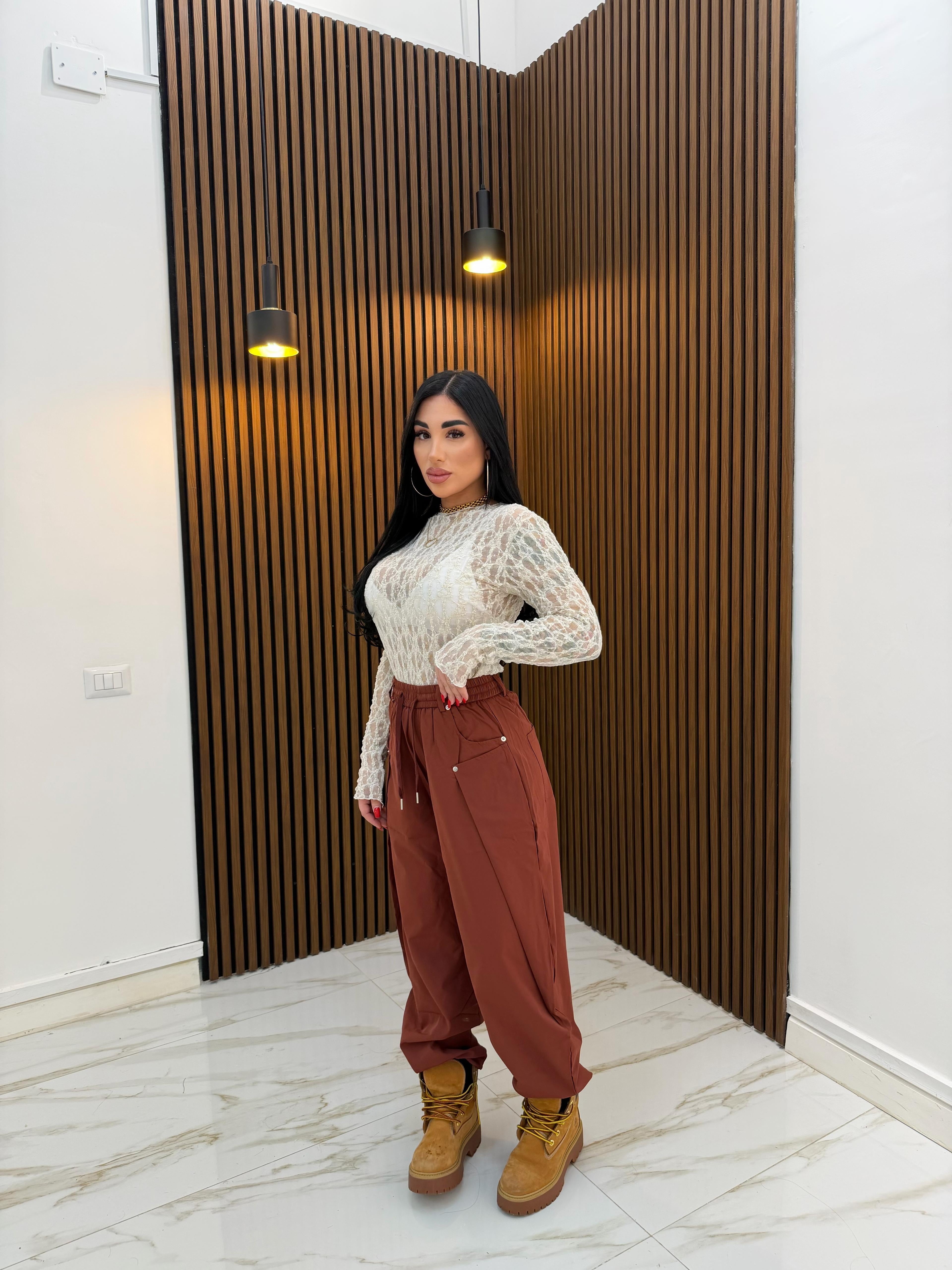 PANTALONE FATY BORDEAUX