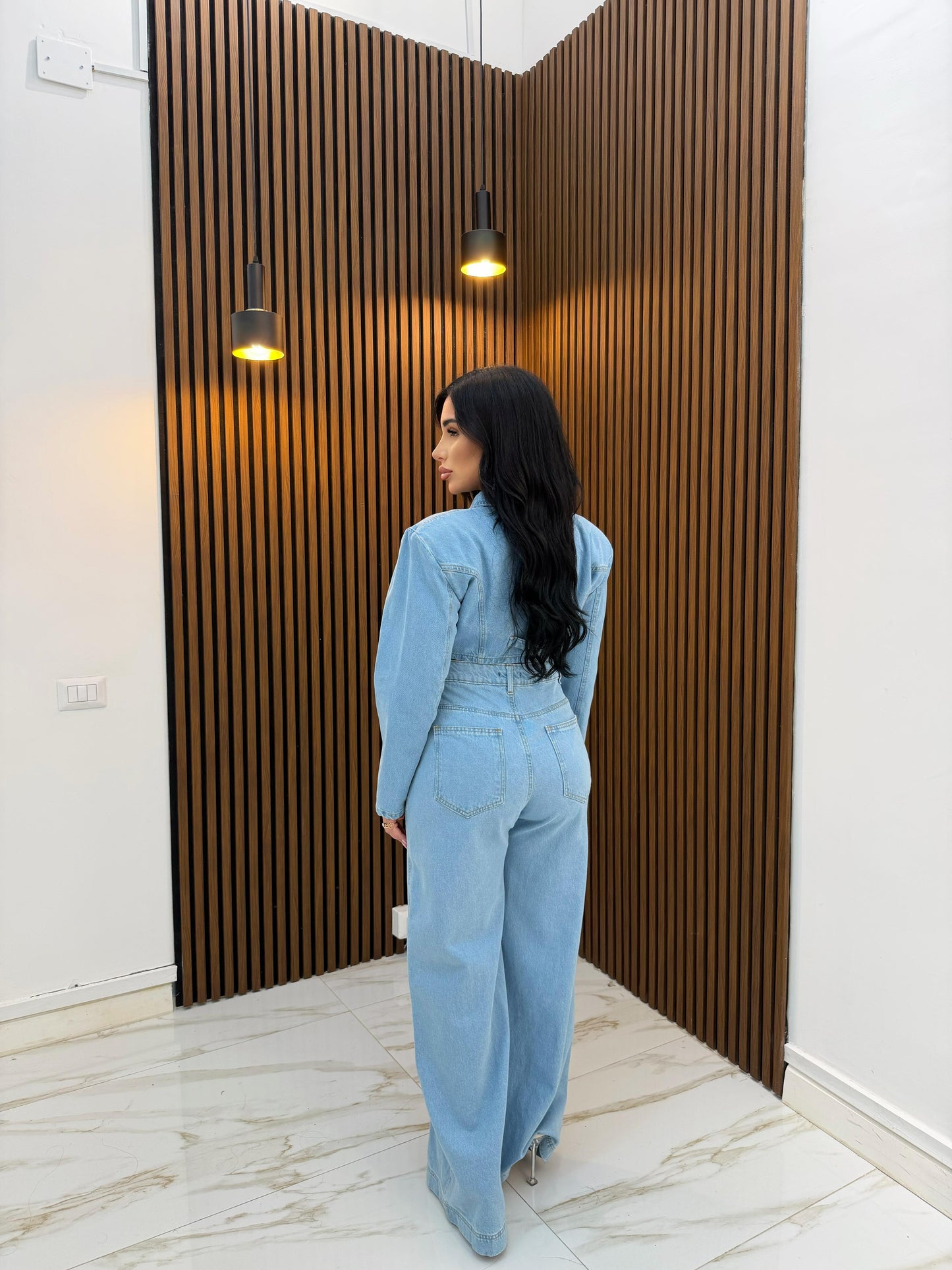 CORDINATO IN DENIM CHIARO